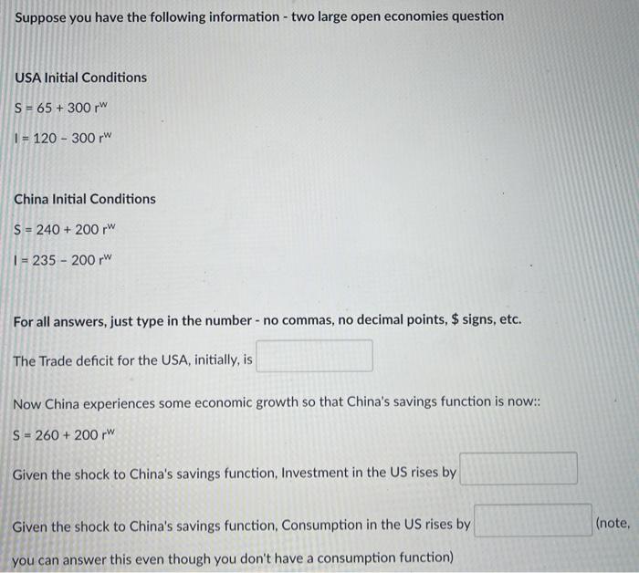 Solved Suppose you have the following information - two | Chegg.com