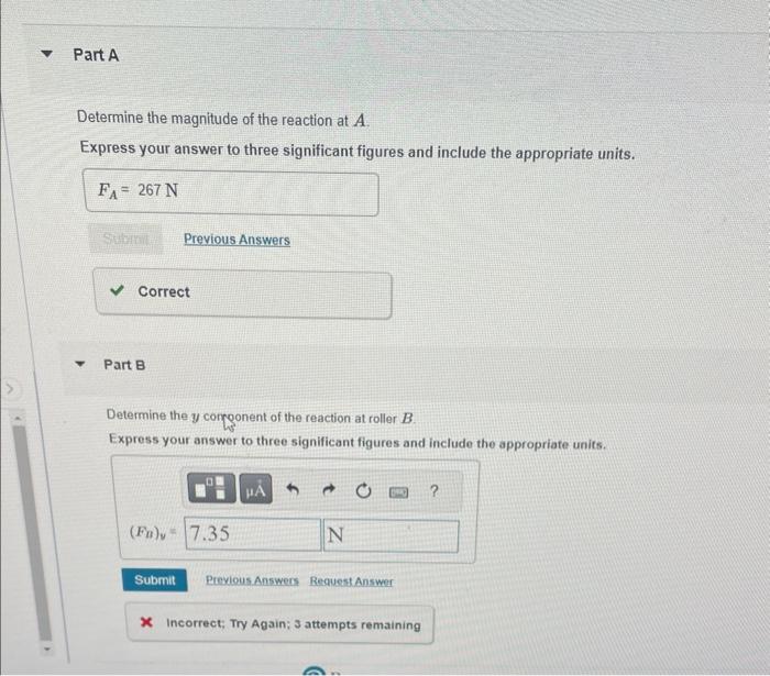 Solved Determine The Reactions At The Roller B, The Rocker | Chegg.com