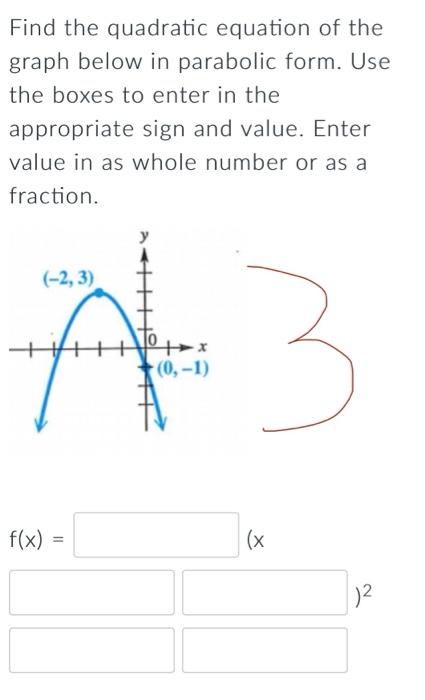 Solved Find the axis of symmetry and vertex from the graph | Chegg.com