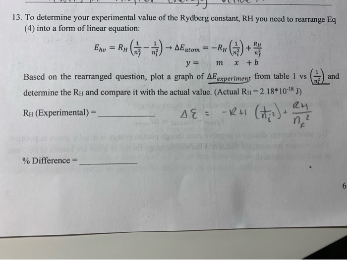 the experimental value of rydberg constant is