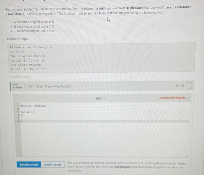 Solved For this program, let the user enter in 3 numbers. | Chegg.com
