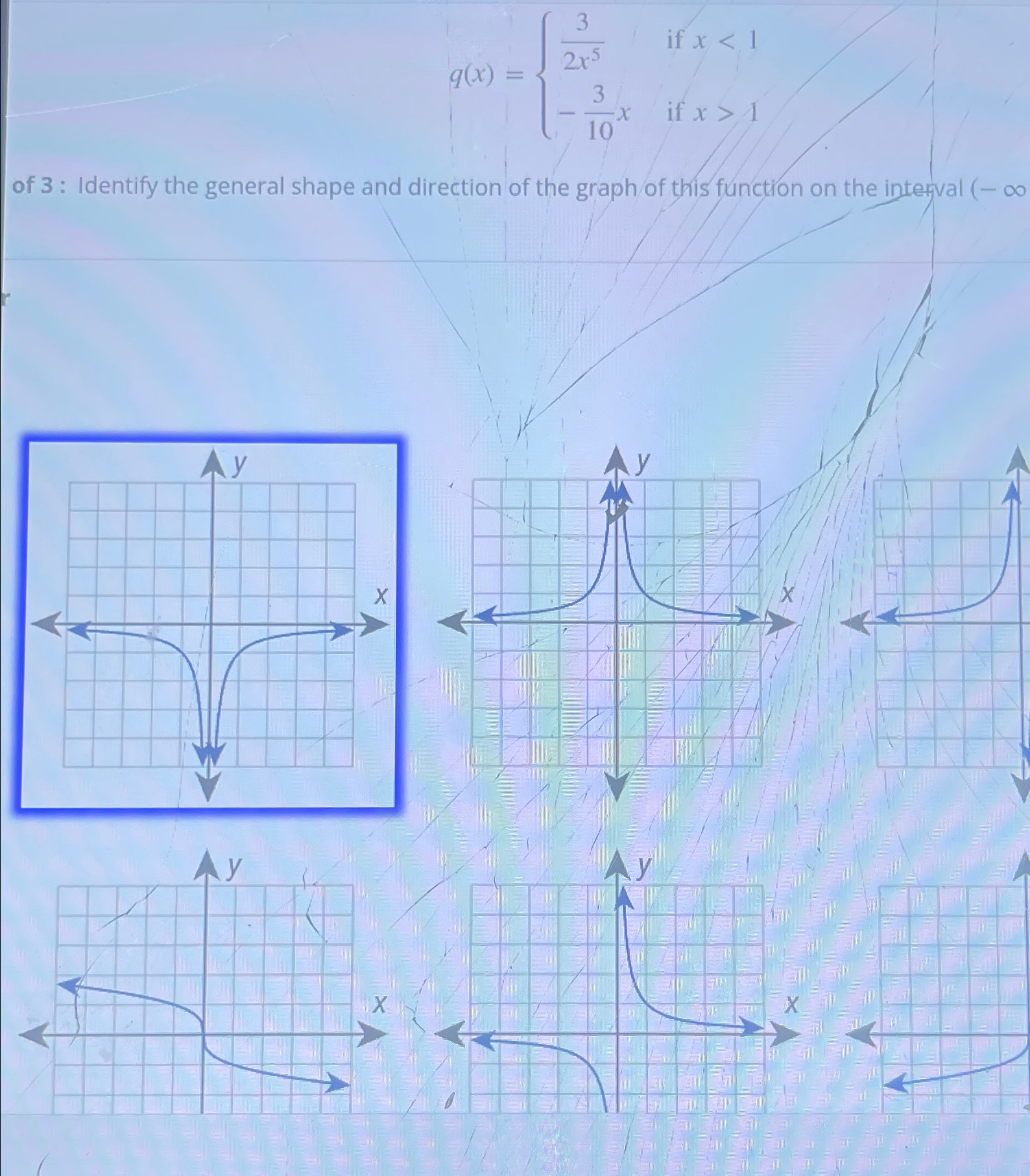 q(x)={32x5 if x 1of 3 ﻿: Identify the | Chegg.com
