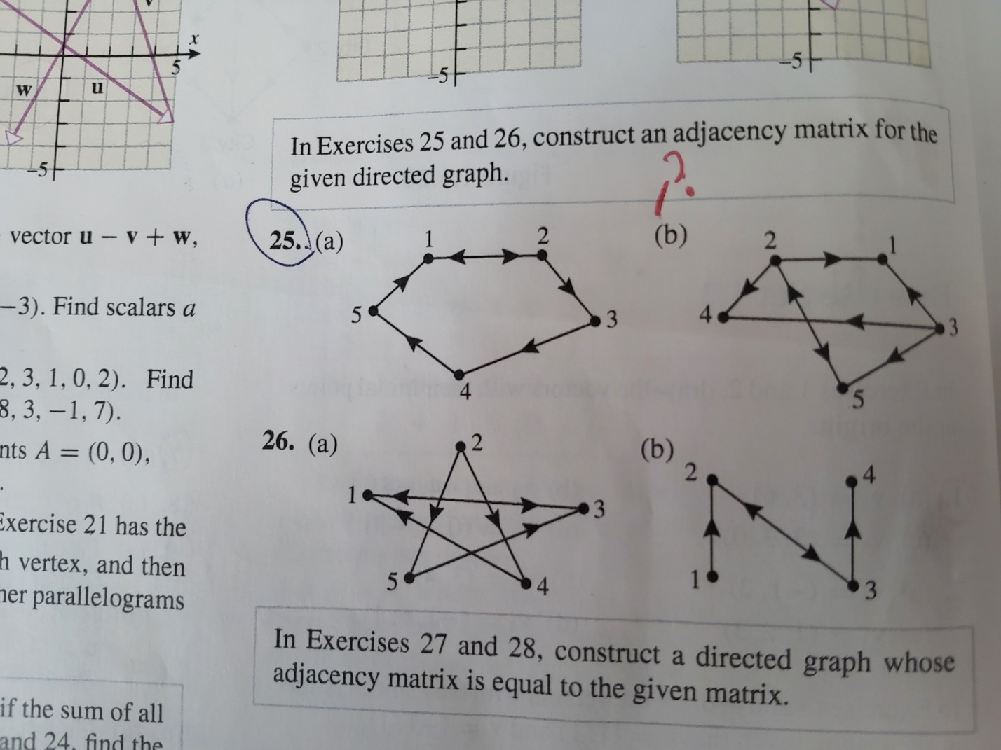 Solved In Exercises 25 ﻿and 26, ﻿construct an adjacency | Chegg.com