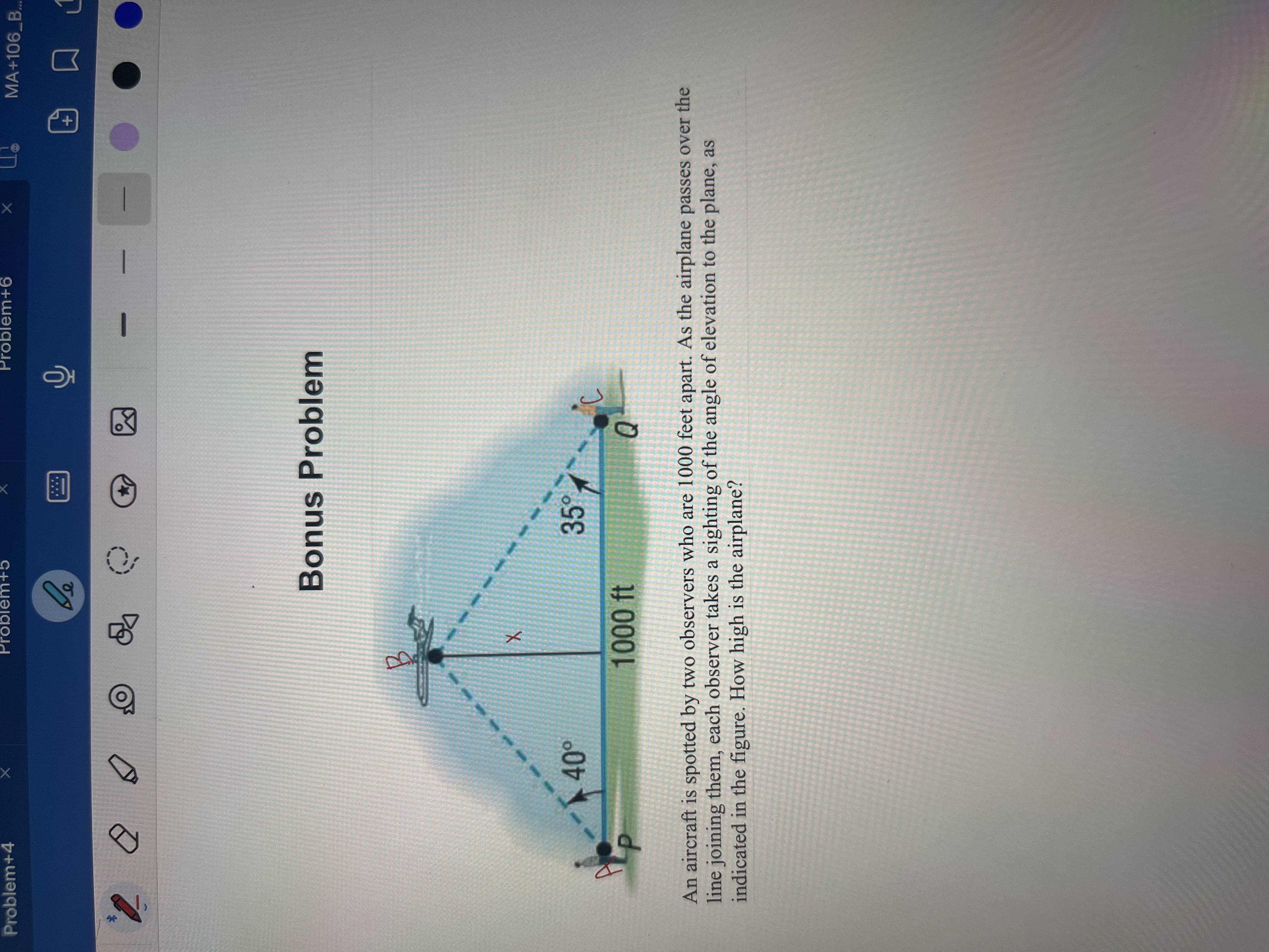 [Solved]: Problem+4 Problem+6 MA+106_(B) Bonus Problem An a