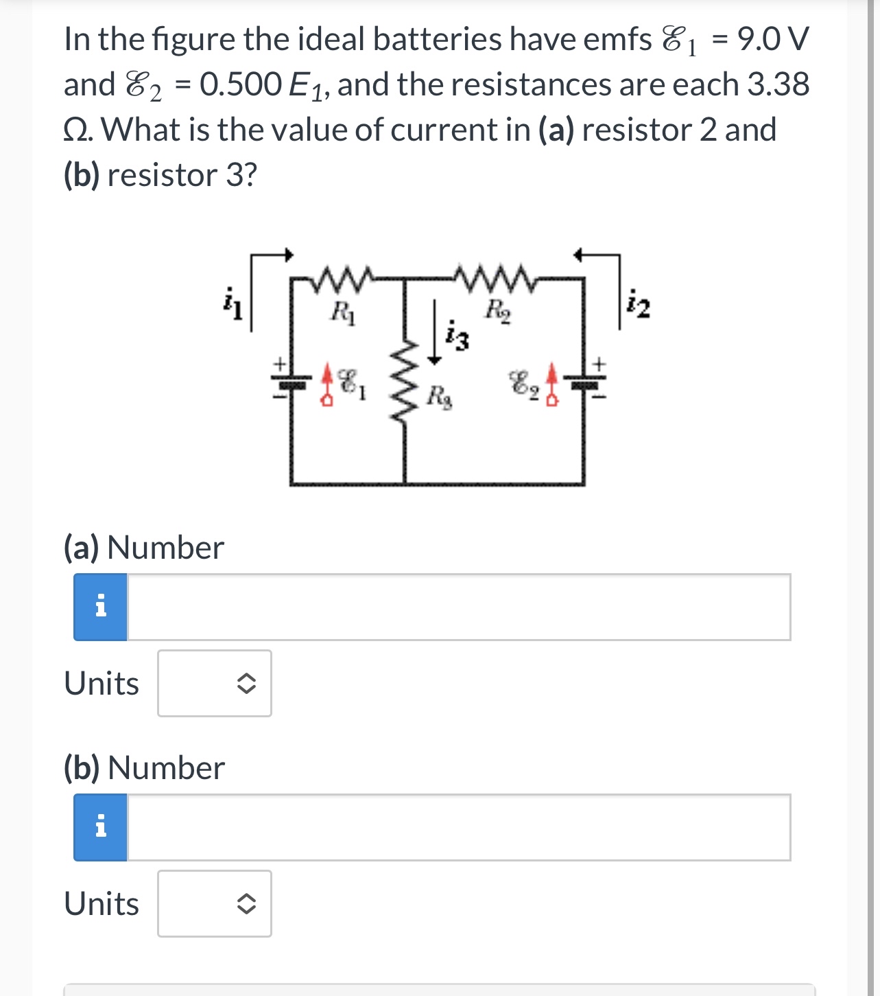 Solved In The Figure The Ideal Batteries Have Emfs E1=9.0V | Chegg.com