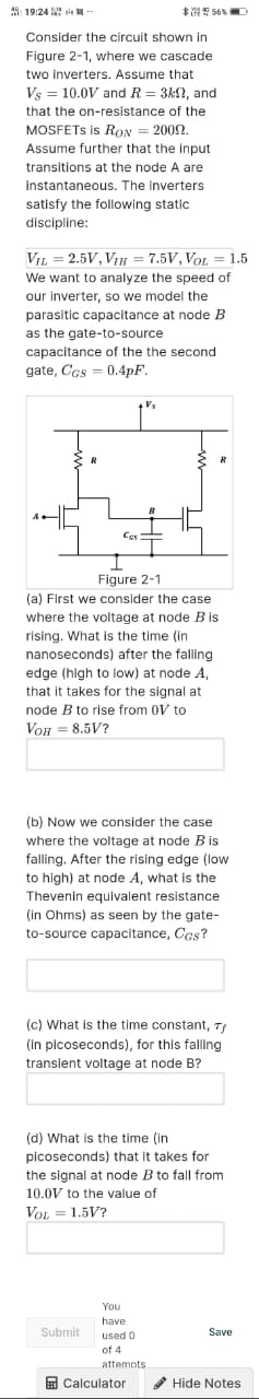 Solved that 56%Consider the circuit shown in Figure 2-1, | Chegg.com