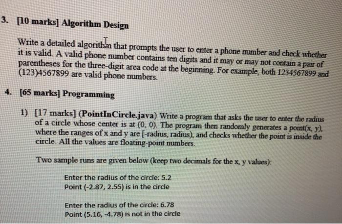 Solved 3. [10 marks] Algorithm Design Write a detailed | Chegg.com