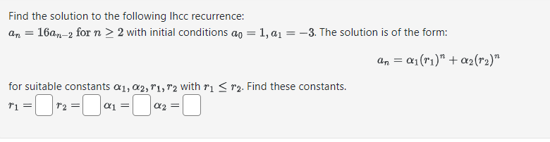 Solved Find the solution to the following Ihcc | Chegg.com