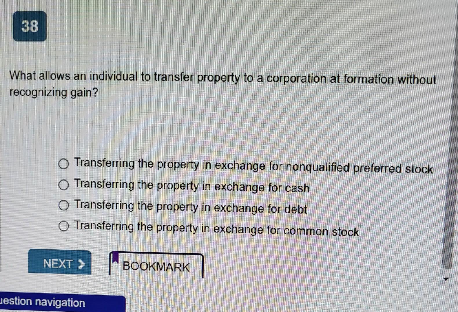 Solved 38 What allows an individual to transfer property to | Chegg.com