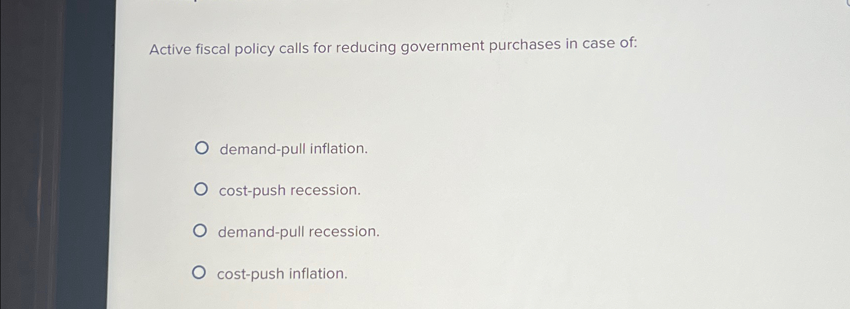 Active Fiscal Policy
