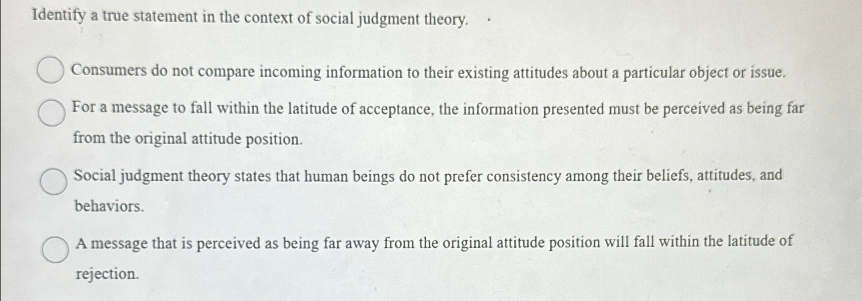 Solved Identify a true statement in the context of social | Chegg.com