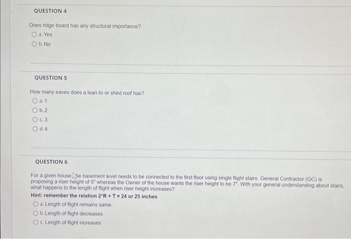 Solved Does ridge board has any structural importance? a. | Chegg.com