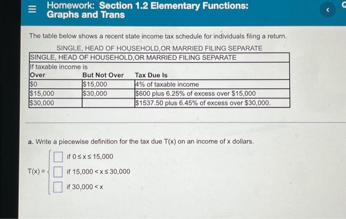 Solved Homework: Section 1.2 Elementary Functions: Graphs | Chegg.com