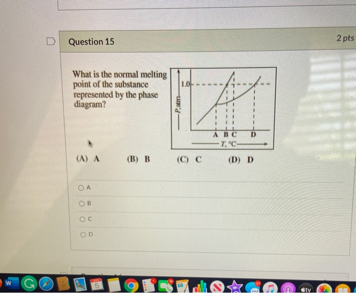 Solved Question 15 2 pts 1.0 What is the normal melting | Chegg.com