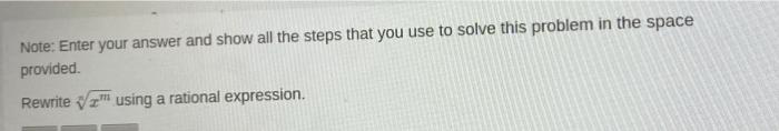 Solved Note: Enter your answer and show all the steps that | Chegg.com