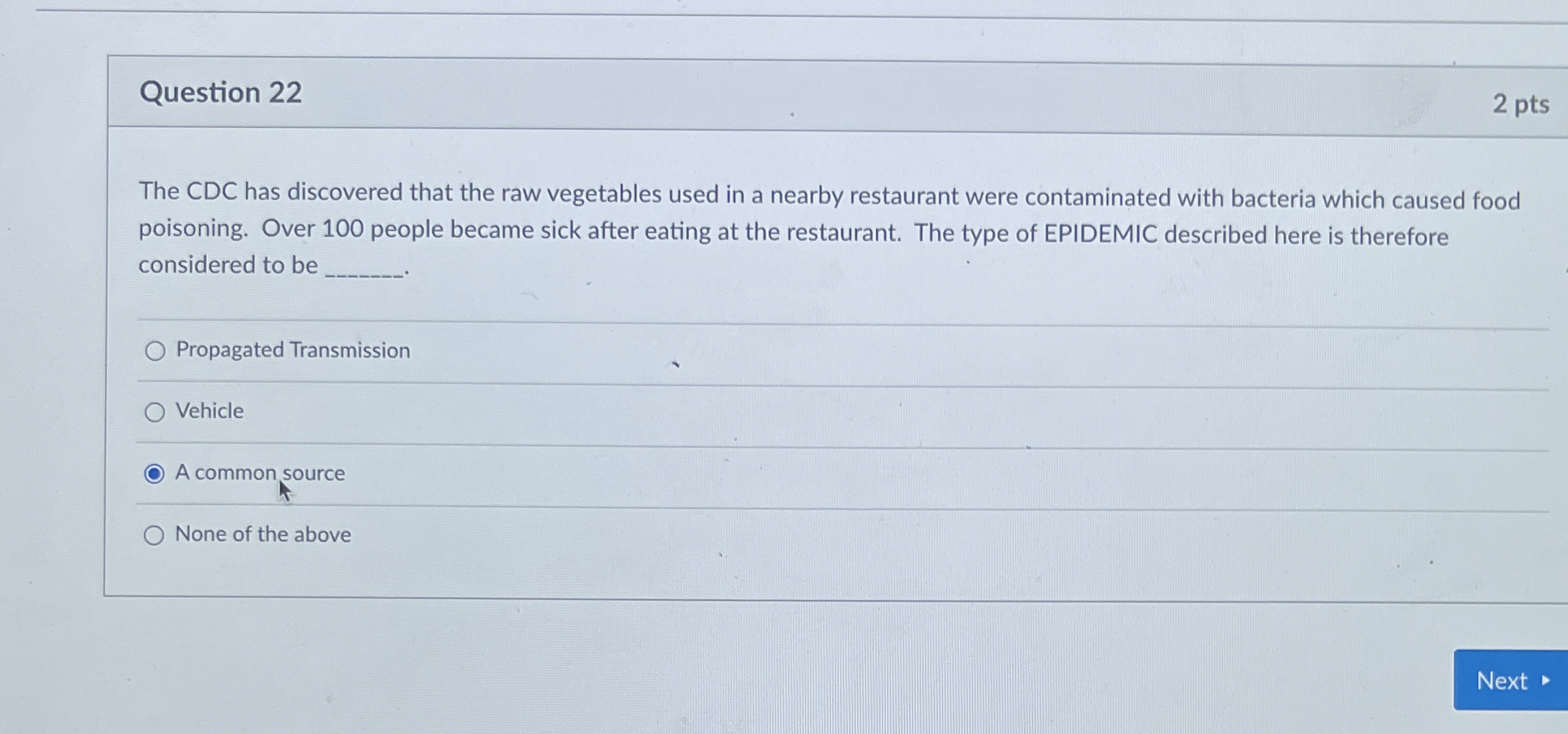 Solved Question 222 ﻿ptsThe CDC has discovered that the raw | Chegg.com