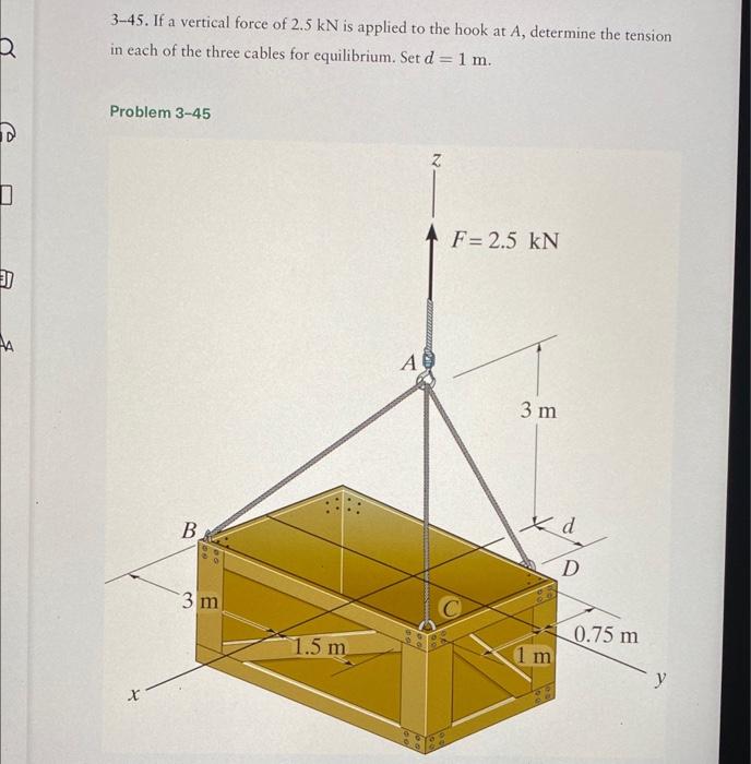 Solved If A Vertical Force Of Kn Is Applied To The Chegg Com