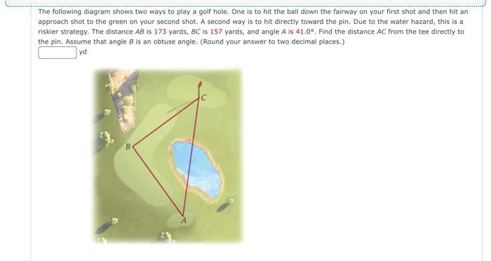 Solved The Following Diagram Shows Two Ways To Play A Golf | Chegg.com