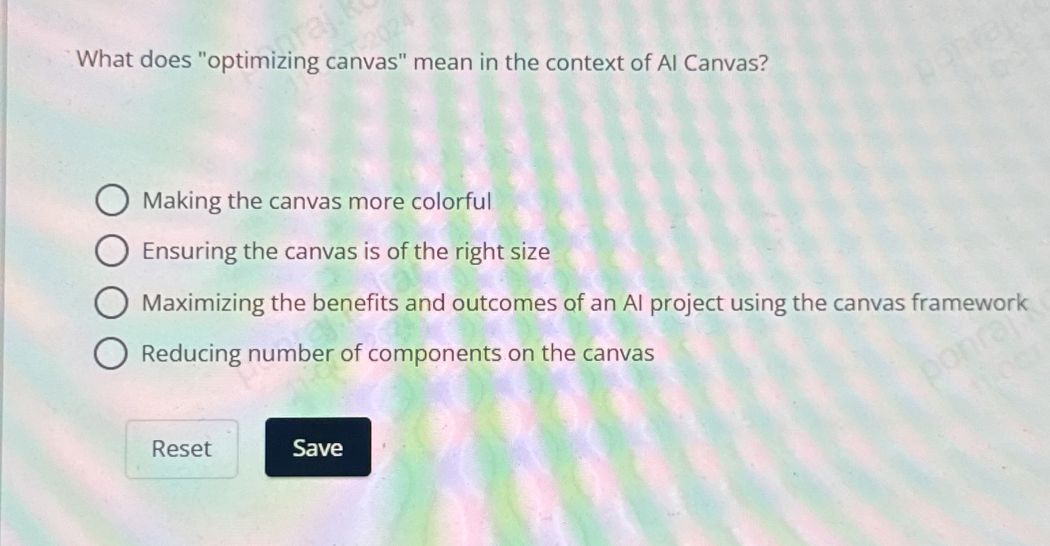 Solved What does "optimizing canvas" mean in the context of