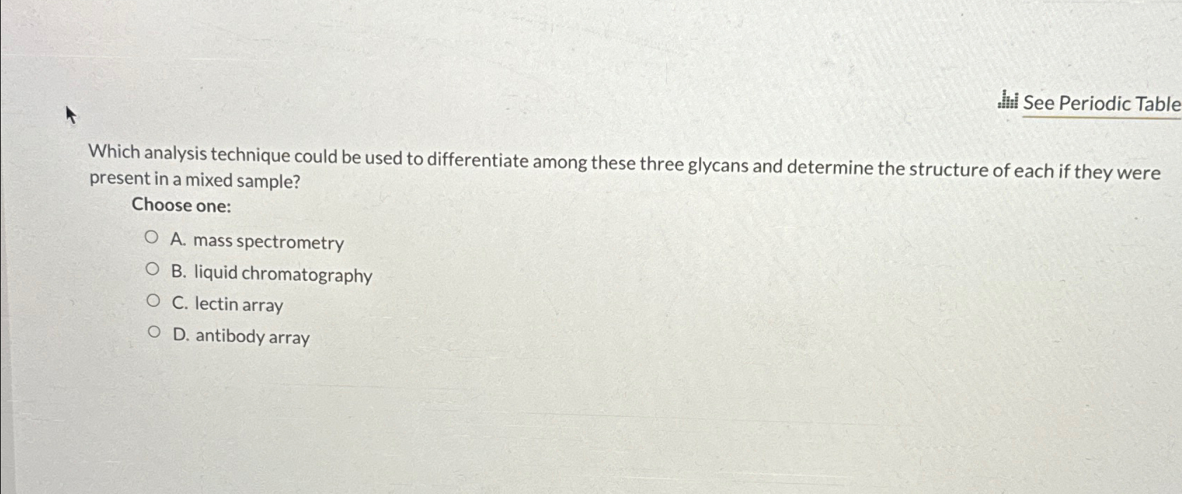 Solved See Periodic TableWhich analysis technique could be | Chegg.com