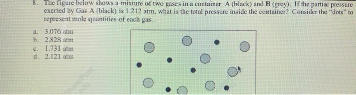 Solved 8. The figure below shows a mixture of two gases in a | Chegg.com