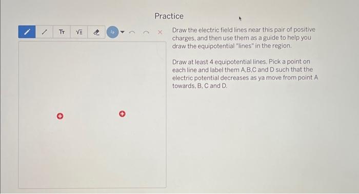 Solved Draw the electric field lines near this pair of | Chegg.com