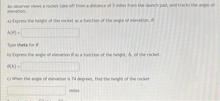 Solved An observer views a rocket take off from a distance | Chegg.com