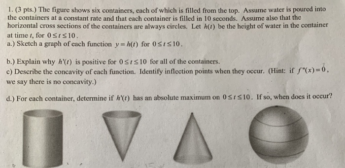 Solved 1. (3 Pts.) The Figure Shows Six Containers, Each Of | Chegg.com