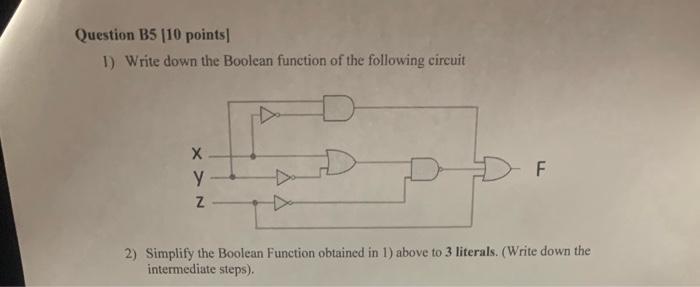 Solved 1) Write down the Boolean function of the following | Chegg.com