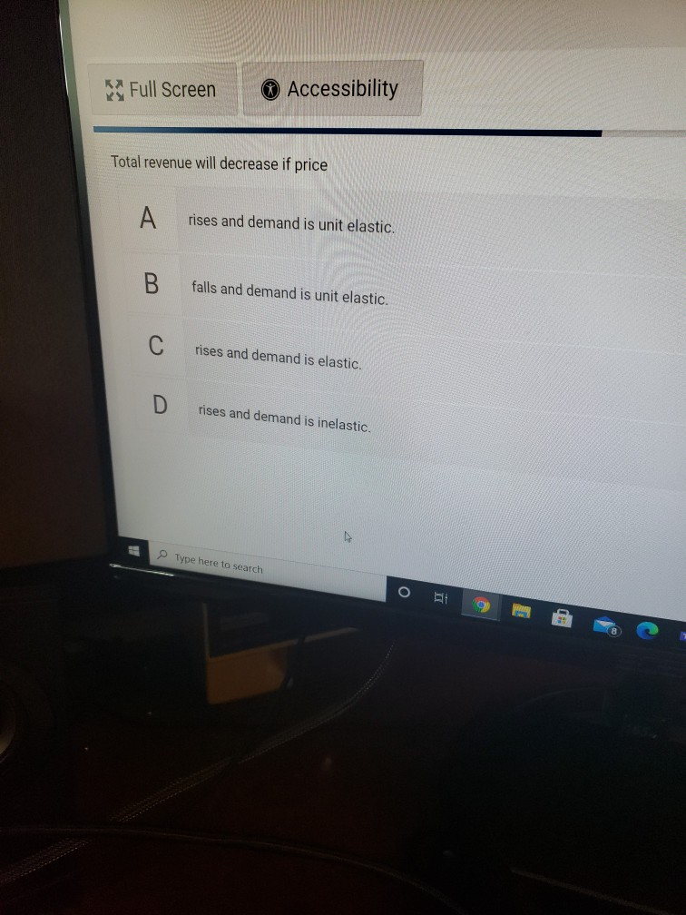 Solved Full Screen Accessibility Total revenue will decrease | Chegg.com