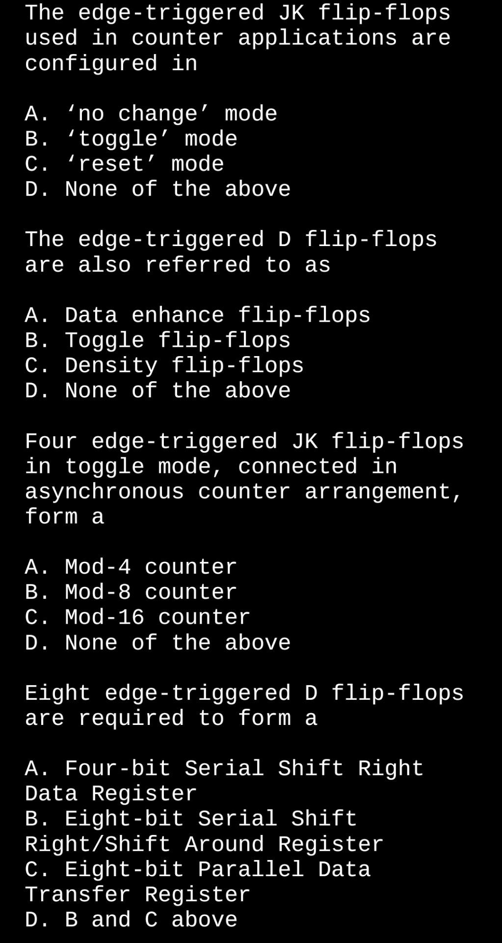 Solved The edgetriggered JK flipflops used in counter