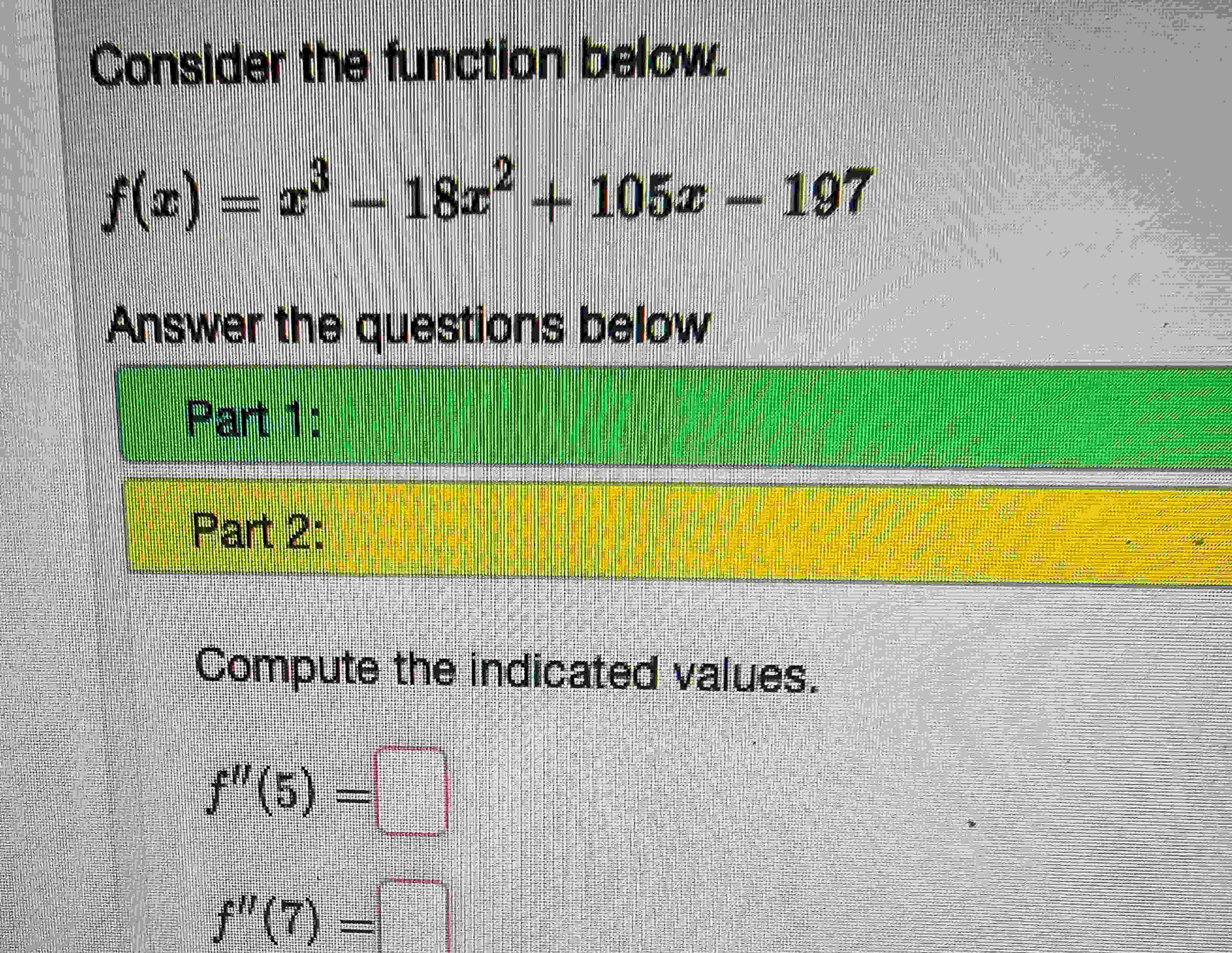 Solved Consider The Function | Chegg.com