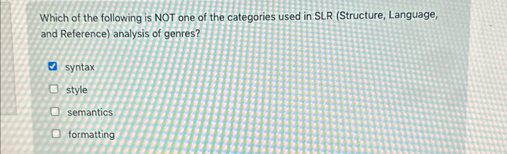 Solved Which of the following is NOT one of the categories | Chegg.com