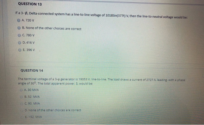 Solved LUI CUMPIULUI Status: QUESTION 11 A 50 Hz power line | Chegg.com