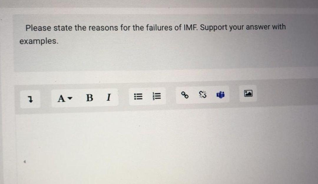 Imf Example Problems Solved Please state the reasons for the failures of IMF. | Chegg.com