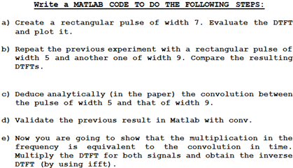Write a MATLAB CODE TO DO THE FOLLOWING STEPS: | Chegg.com
