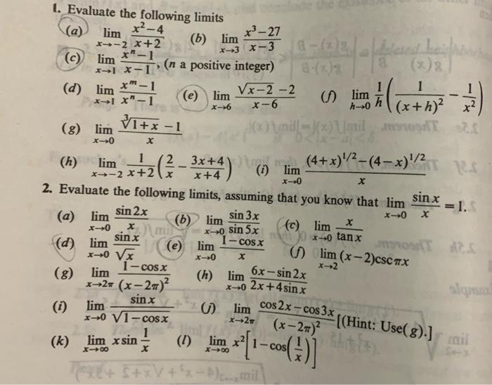 solved-1-evaluate-the-following-limits-x-4-lim-3-x-3-chegg