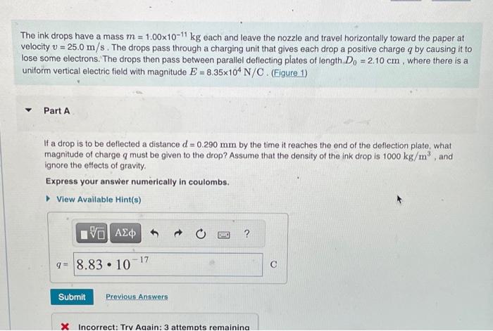 Solved In an inkjet printer, letters and images are created | Chegg.com