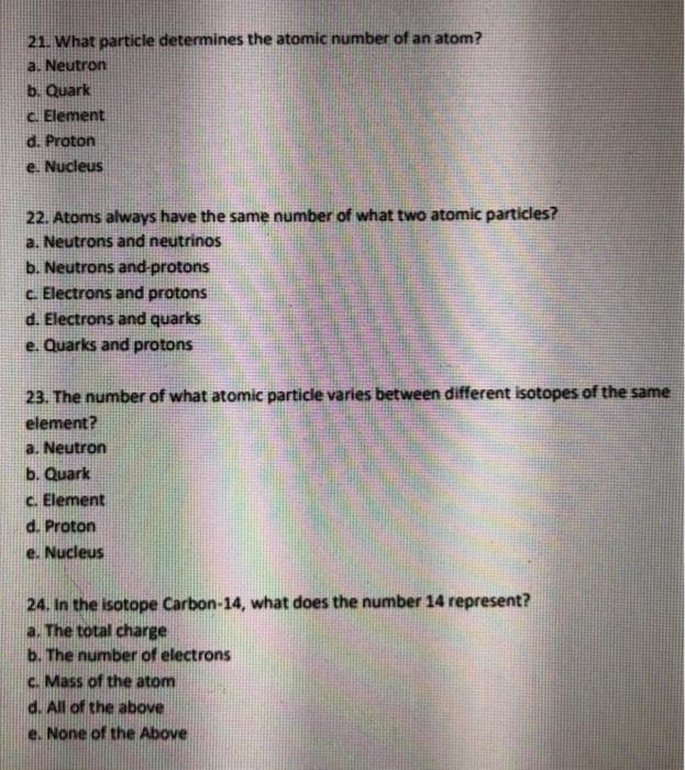 the atomic number of an atom is determined by which particle