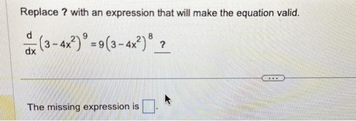 Solved Replace ? with an expression that will make the | Chegg.com
