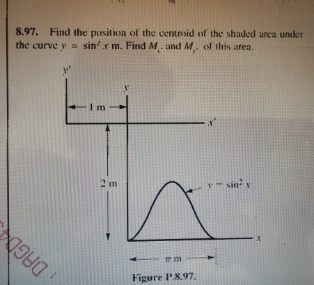 Solved 8.97. ﻿Find the position of the centroid of the | Chegg.com