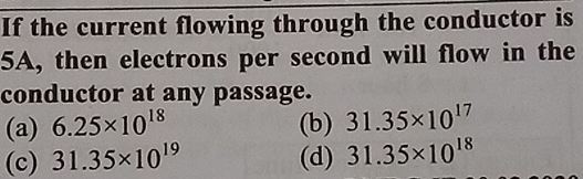 Solved If the current flowing through the conductor is 5A, | Chegg.com