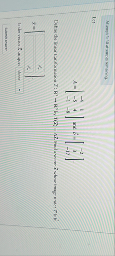 Solved LetA=[-41-54-1-8] and vec(b)=[-23-17]Define the | Chegg.com