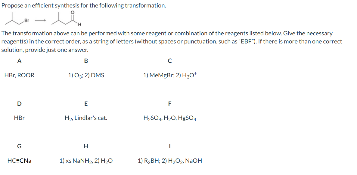 Solved Propose an efficient synthesis for the following | Chegg.com