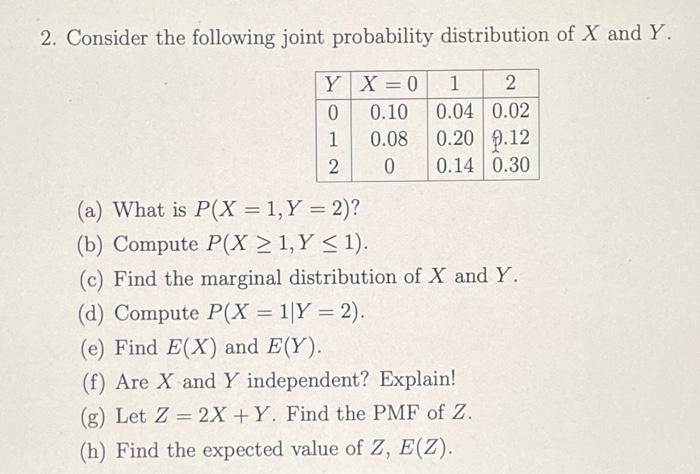 solved-2-consider-the-following-joint-probability-chegg