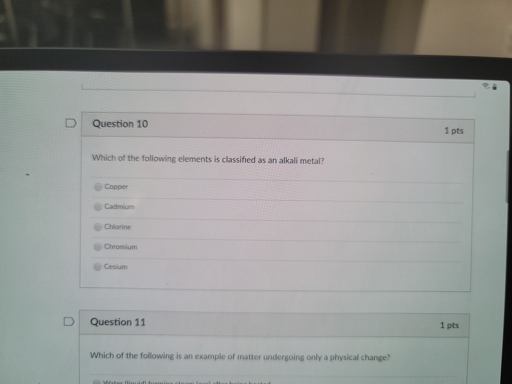 Solved . Question 6 1 pts Which of the following elements is | Chegg.com