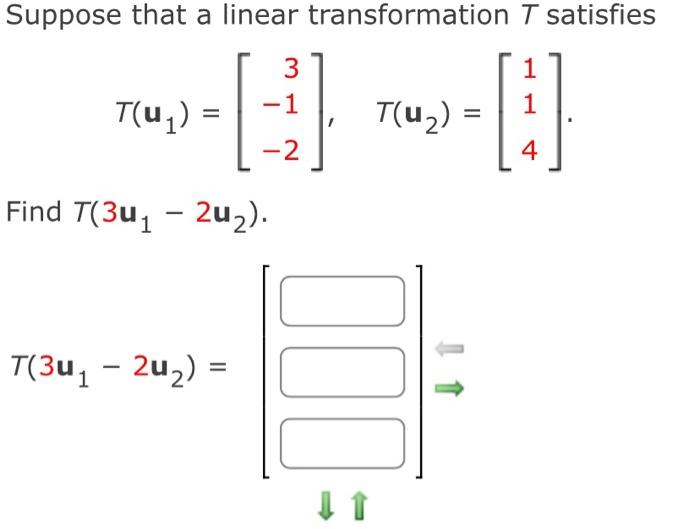 Solved Suppose that a linear transformation T satisfies | Chegg.com