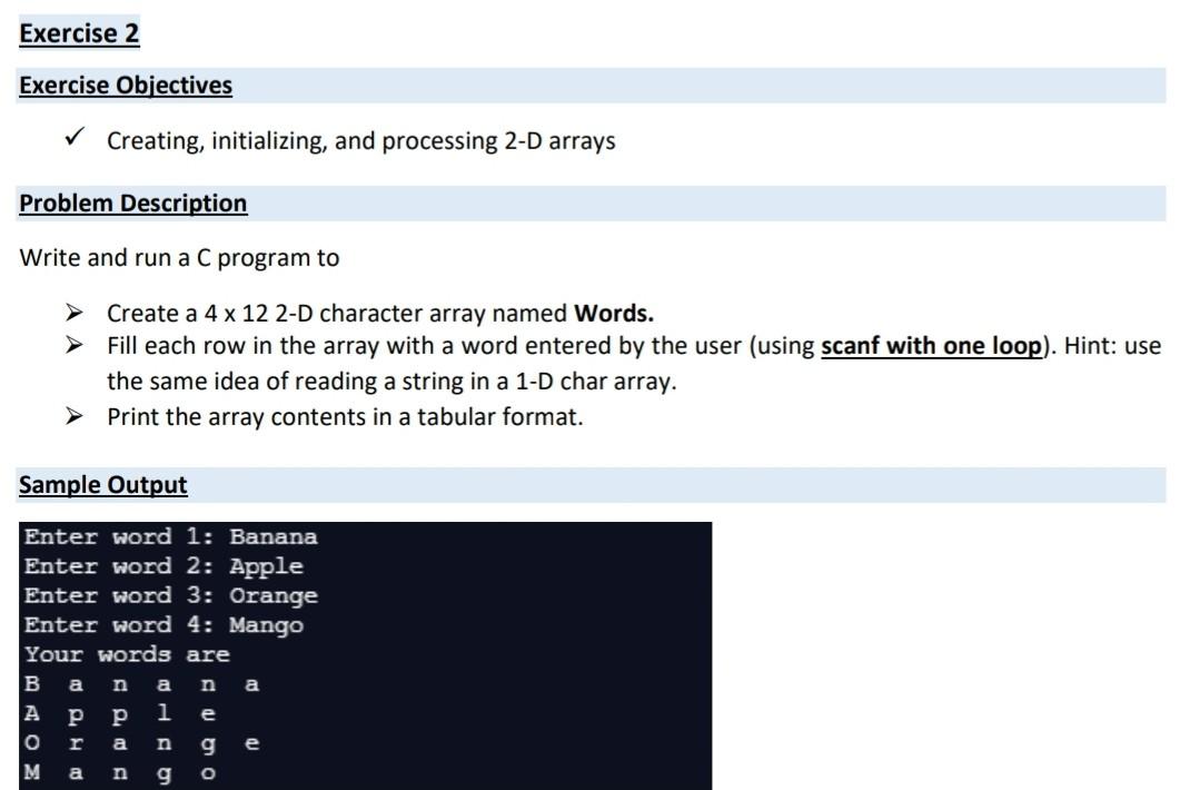Solved Exercise 2 Exercise Objectives Creating, | Chegg.com
