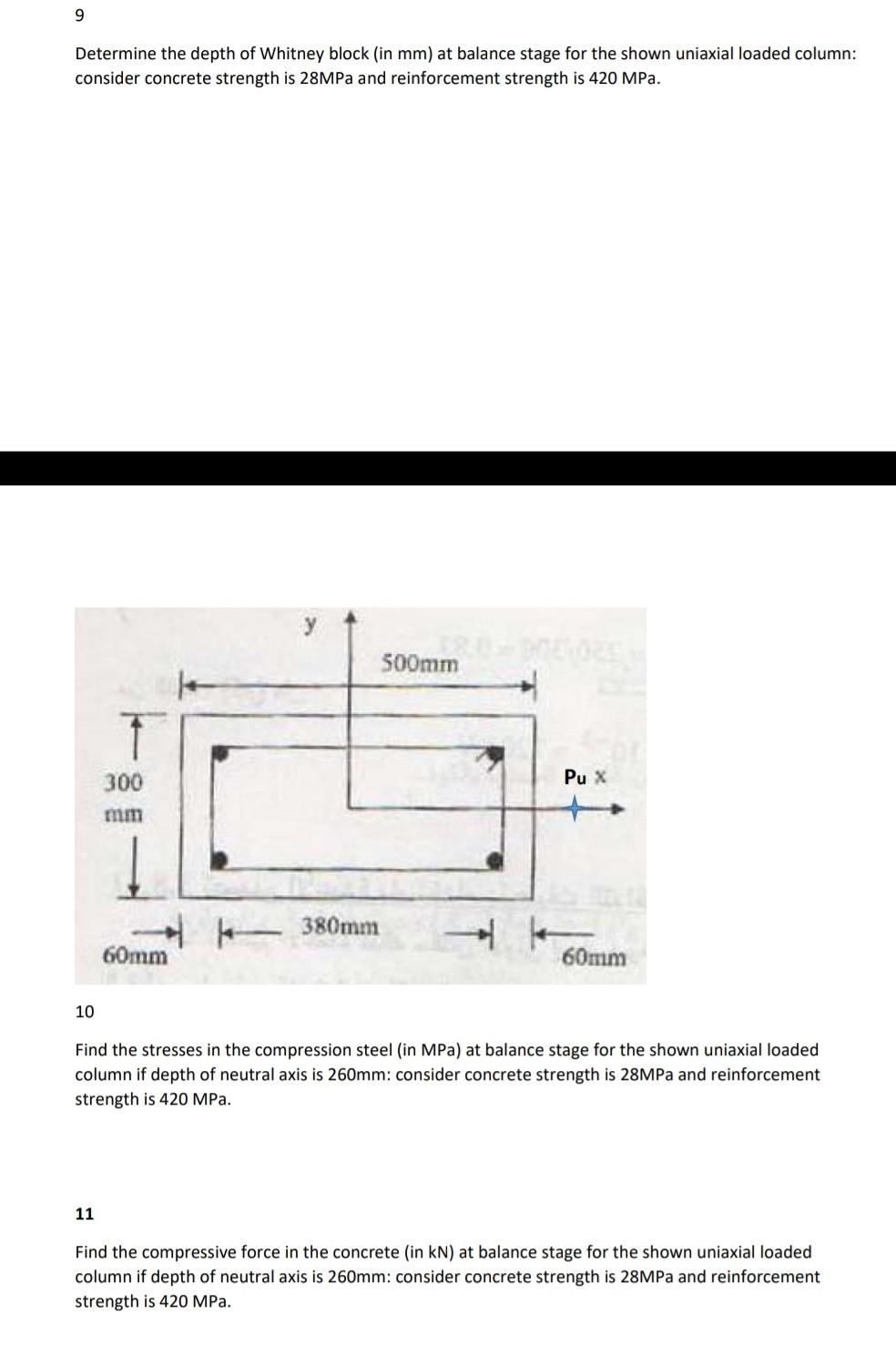 Solved 9 Determine the depth of Whitney block (in mm) at | Chegg.com