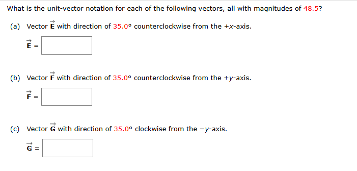 Solved What is ﻿the unit-vector notation for each of ﻿the | Chegg.com